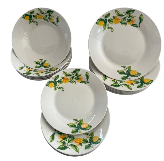 Tramontana Set 6 Piatti Piani Decorati Ana Flor 28 Cm – Porcellana Resistente Per Casa E Professionisti