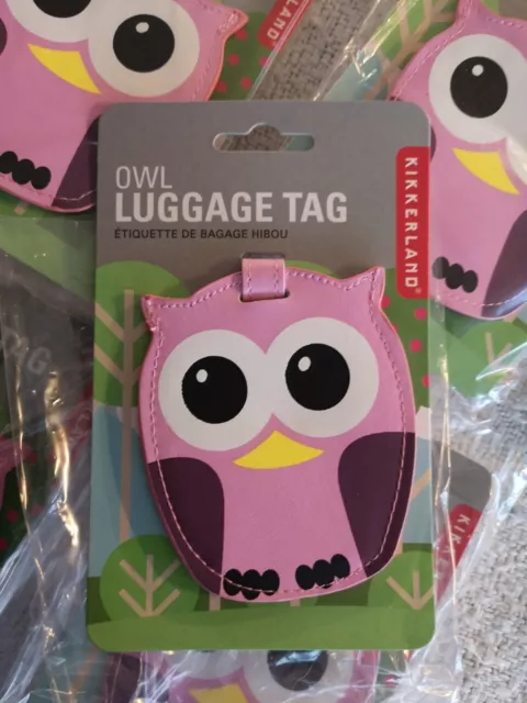Owl Luggage Tag Bag Tag Luggage Identifier - New, Unused Ex-stock
