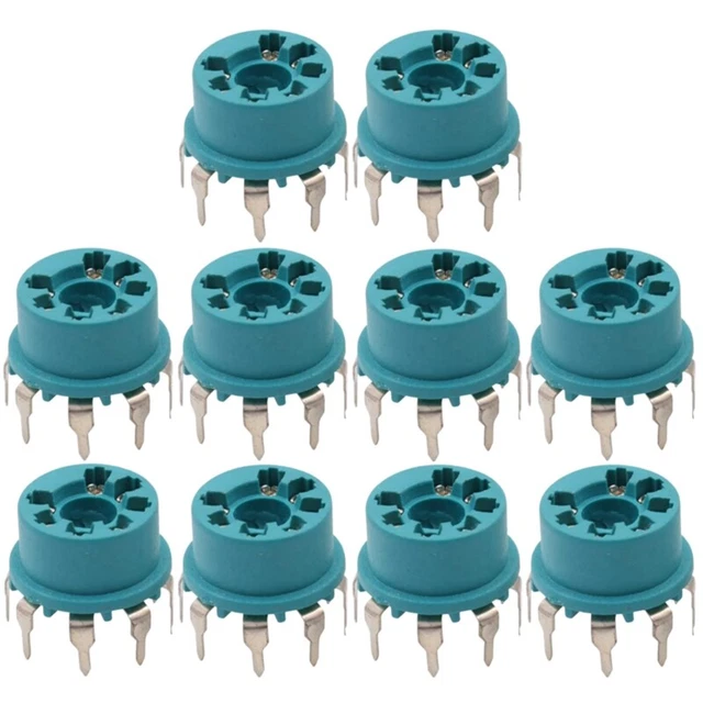 7Pin Plastic Vacuum Tube Socket Valve Base for B&W 6J1 6Z4 6X4 12AE6 6AT6 6 Z9T8