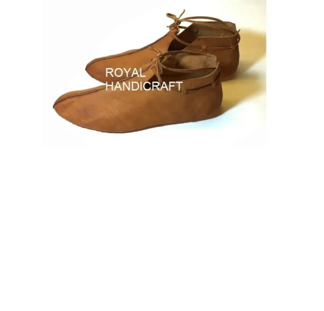 Royal handicraft Medieval Era Cuir dentelle Bottines paire de chaussures neuves