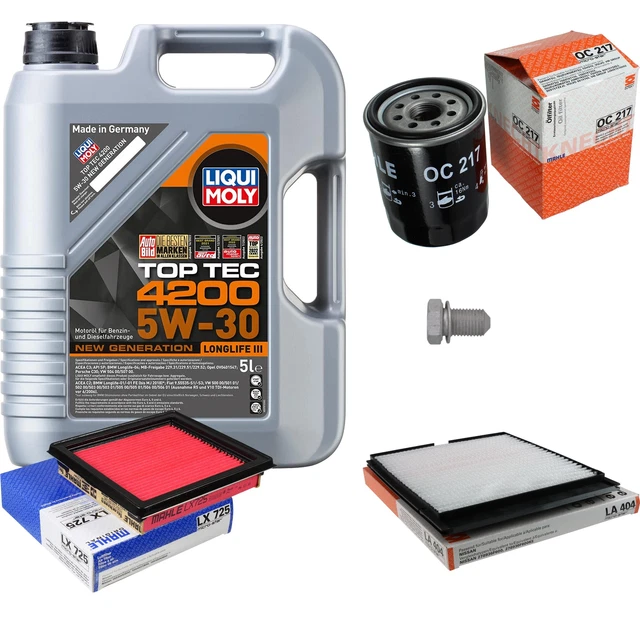 LIQUI MOLY Inspektionskit Für Nissan Micra K13 & Juke 1.2 – Mit 5L 5W-30 Öl, Öl- & Luftfilter LIQUI MOLY Inspektionskit Für Nissan Micra K13 & Juke 1.2 – Mit 5L 5W-30 Öl, Öl- & Luftfilter
