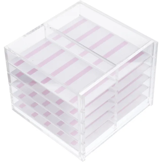 Organizador transparente de puntas de uñas caja de 10 capas bandeja caja de almacenamiento de uñas falsas