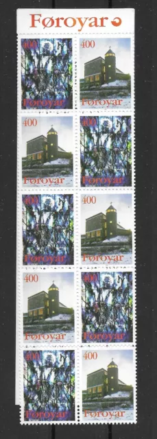 (039) Dänemark - Färöer 1995 Kirche Mi.Nr. 289/90 MH 10 postfrisch