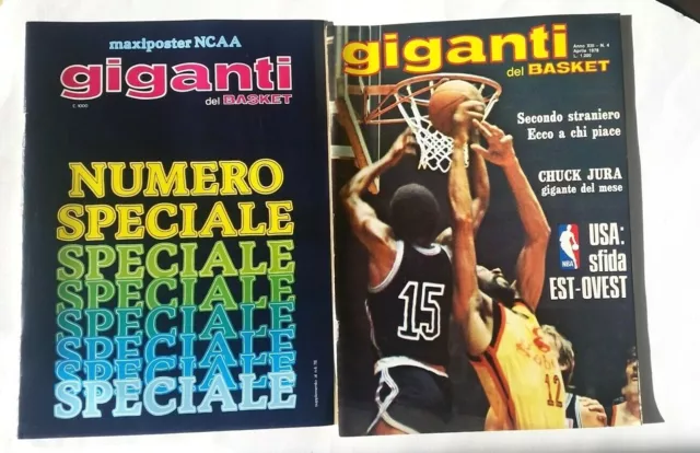 Giganti del Basket n 4 del aprile 1978 + nr speciale con poster