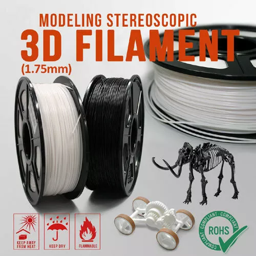 Premium Black & White 3D Printer Filament ABS PLA 1.75mm 1KG