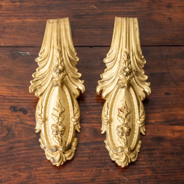 Antique Gilt French Curtain Tie Backs - A Pair