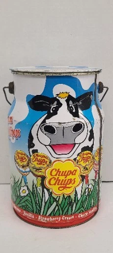 CHUPA CHUPS ICE Cream Lollipops Candy Milk Can Tin Dairy Cow Third 3rd ...