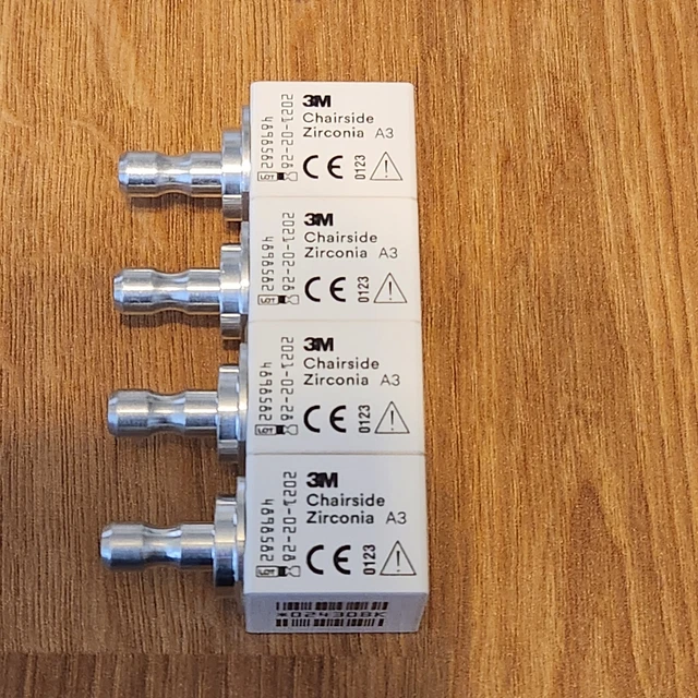 CEREC 3M Chairside Zirconia - 4 Crown Blocks - A3 -Opened Box