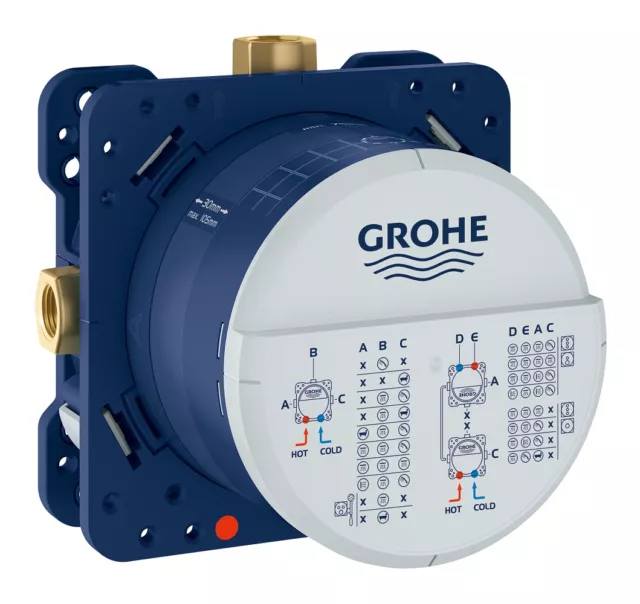 Unterputz Duschsystem mit Kopfbrause 300 x 300, Grohe Grohtherm SmartControl Set 3