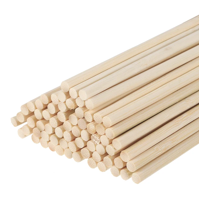 Hölzerne Dorn Stäbe 30cm/12" Rund Dorn Stab Holzstäbe 5mm/0.2" 100 Pack