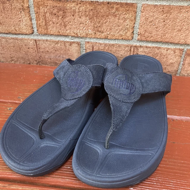 FitFlop Sz 11  Womens Blue Suede Toe Post  Sandals style 026-097