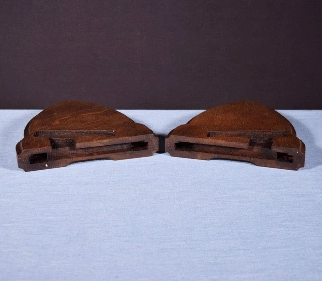 *Pair of Gothic Carved Architectural Panels/Trim in Solid Oak Wood Salvage 11