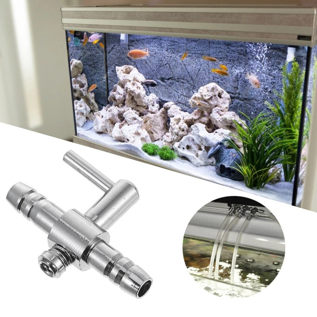 8 pz leva di regolazione flusso d'aria collegamento tubo aria in acciaio inox per acquario