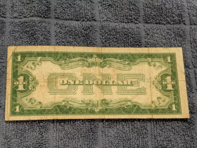 $1 One Dollar 1928A Series Silver Certificate Note Funny Back