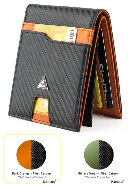 Portafoglio Uomo Slim In Pelle Sintetica - Protezione RFID, Portacarte E Portamonete, Idea Regalo - Foto 2