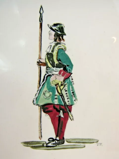 Vintage English Tile 6x6 Cries Of London Ceramic UNIFORMS OF THE BRITISH ARMY 2