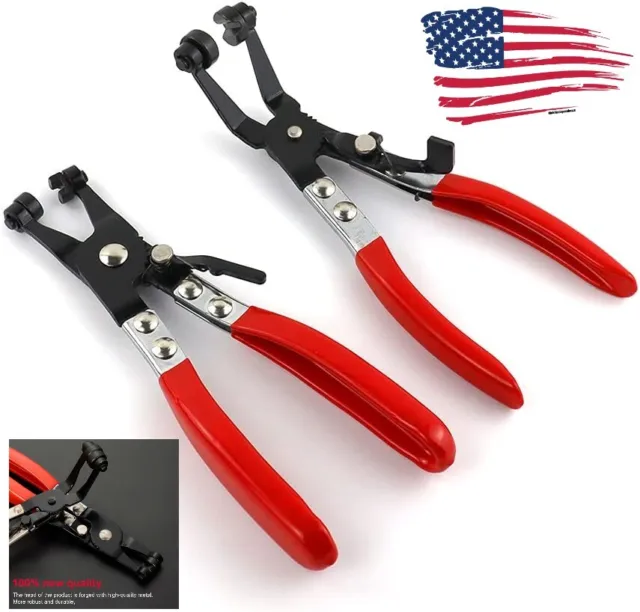 2PCS Hose Clamp Pliers Auto Water Pipe Fuel Coolant Spring Bundle Removal Tools