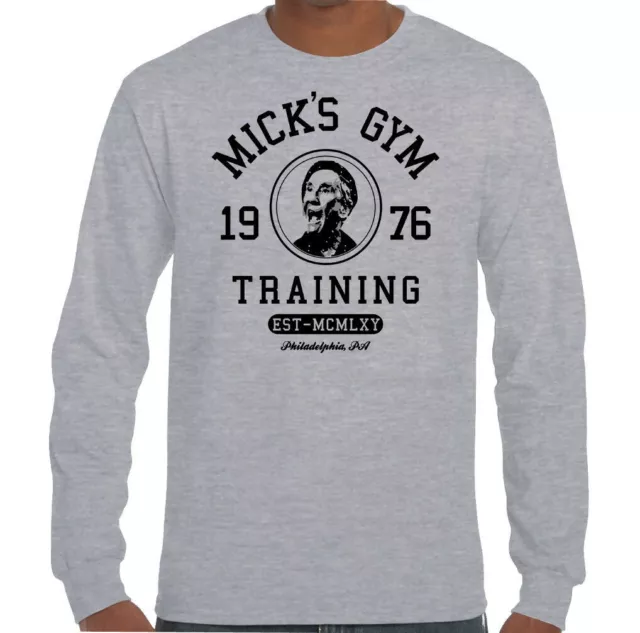 T-shirt Mick's Gym da uomo divertente film rocky balboa boxer pugile MMA top allenamento