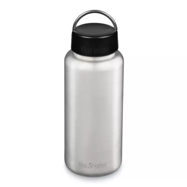 Klean Kanteen 40oz / 1182ml Bottle Wide Loop Cap Brushed Stainless