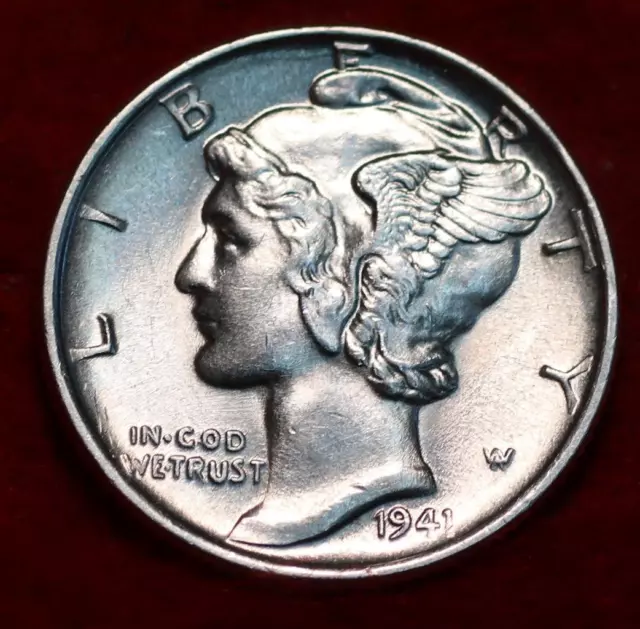 Uncirculated 1941 Philadelphia Mint Silver Mercury Dime