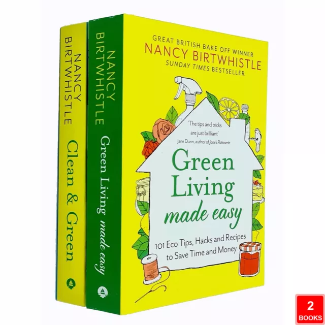 Nancy Birtwhistle Collection 2 Books Set Green Living Made Easy, Clean & Green N
