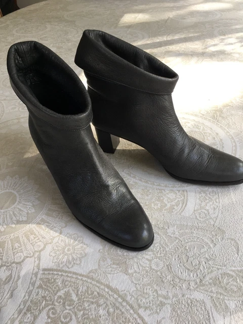 bottes bottines boots Manfield 41 tout cuir Gris Souris NEUF cuir agneau plongé