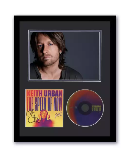 Keith Urban Autographed Signed 11x14 Framed CD Speed Of Now ACOA 5