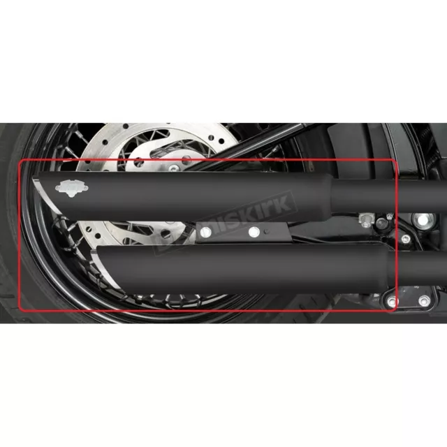 Vance & Hines Black Twin Slash Slip-On Mufflers - 46841 - Harley Softail