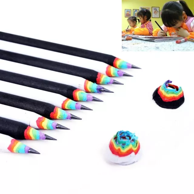 Rainbow Paper Lead Pencil Pencils Bulk Wooden Pencil Creative 2B Refill Pencils