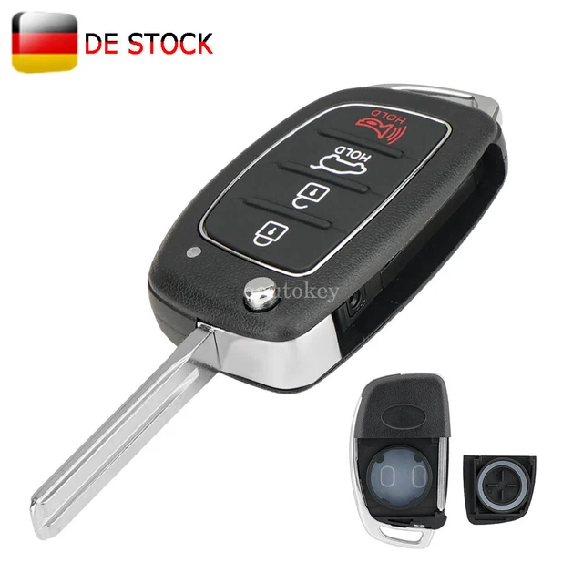 Autoschlüssel Gehäuse Für Hyundai - 3 Tasten Ersatz Für I10, I20, I30, I40, Tucson