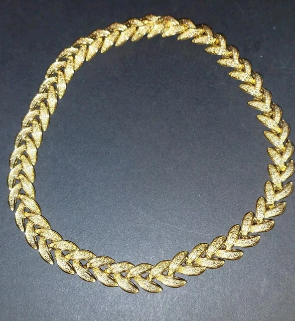 Collier Ras-du-cou Vintage Coro - Plaqué Or Et Abeilles - Bijou Américain Années 1950