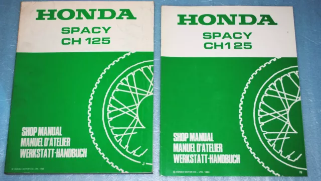 manuel d'atelier revue technique Honda CH 125 SPACY de 1988/1992