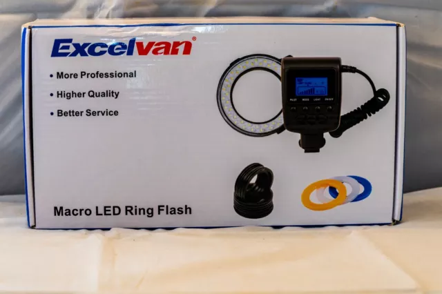 Macro LED Ringblitz mit umfangreichem Zubehör