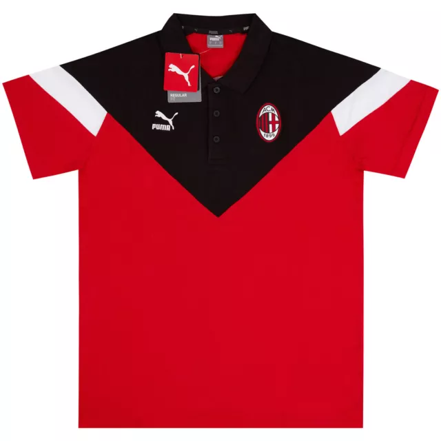 Maglia Polo Milan T-Shirt Puma Iconic Nuova Originale 2019-2020 Red Shirt