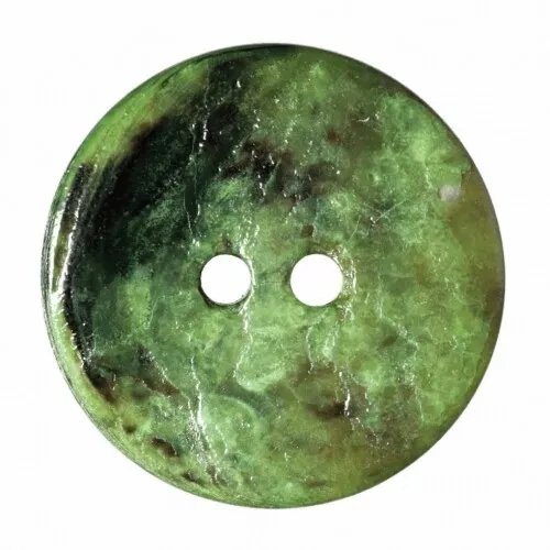 Hemline Round Shell Buttons Lime Green 18mm - per pack of 4