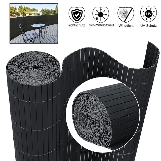 ANTHRAZIT PVC SICHTSCHUTZMATTE Sichtschutzzaun Sichtschutz Windschutz
