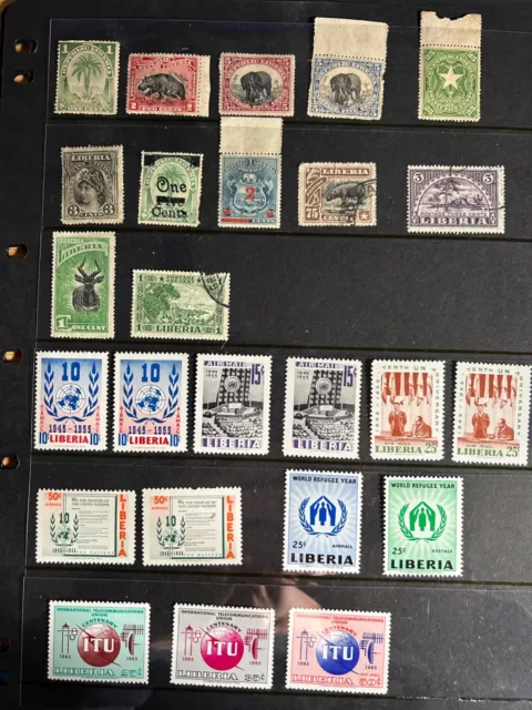 Stamps of Liberia  - Collection of mint and used stamps