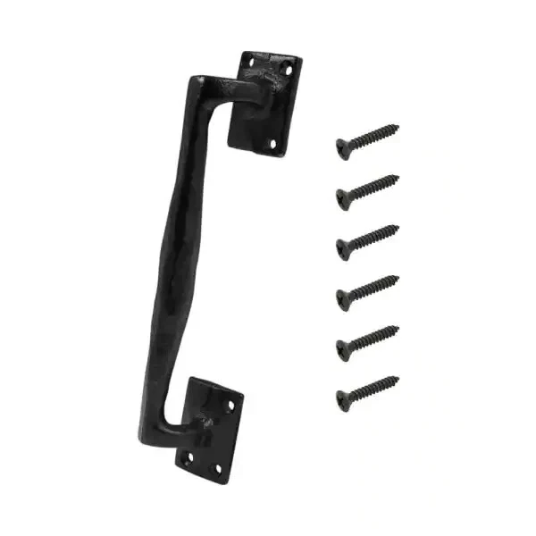 Everbilt Vintage Look 9-3/4 in. Black Heavy-Duty Rod Iron Gate Pull Handle 10274