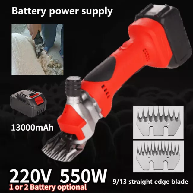 550W 220V Recharge Sheep Goat Shearing Machine Clipper Shear Cutter Wool Scissor