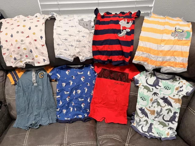 Carters Baby Boy Summer Short Romper Lot Of 5 (18Months)