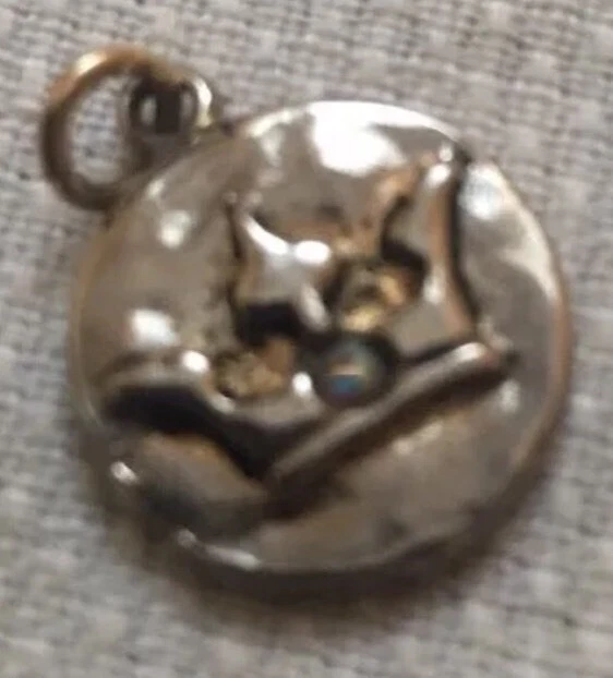 MAD COIN BY Rachel Abroms Gold Tone Fleur De Lis Cross Pendant 