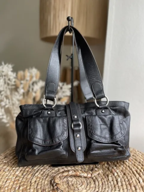 Debenhams Collection black leather bag handbag