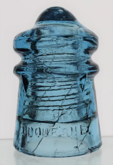 Cornflower Blue Cd 106.1 Duquesne. Glass. Co. Glass Insulator