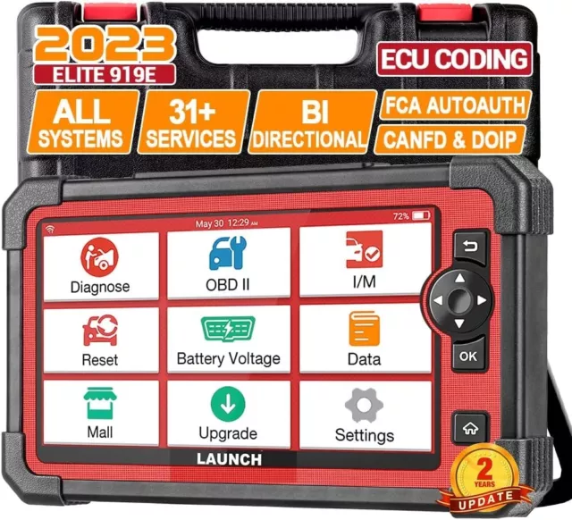 2024 LAUNCH CRP919E Auto Diagnostic Tool Car OBD2 Scanner Key Coding CANFD DOIP