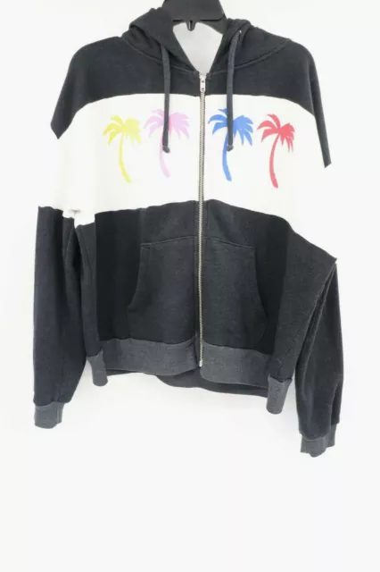 wildfox hoodie women’s L full zip palm tree jacket fleece hooded soft cotton