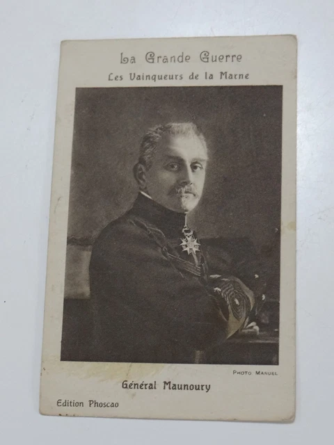 CPA ADVERTISING POSTCARD PHOSCAO WINNER MARNE General Maunoury WW1