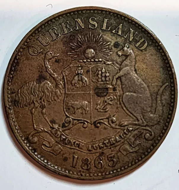 1863 Australian Half Penny Token- D. T. Mulligan Rockhampton Queensland A394