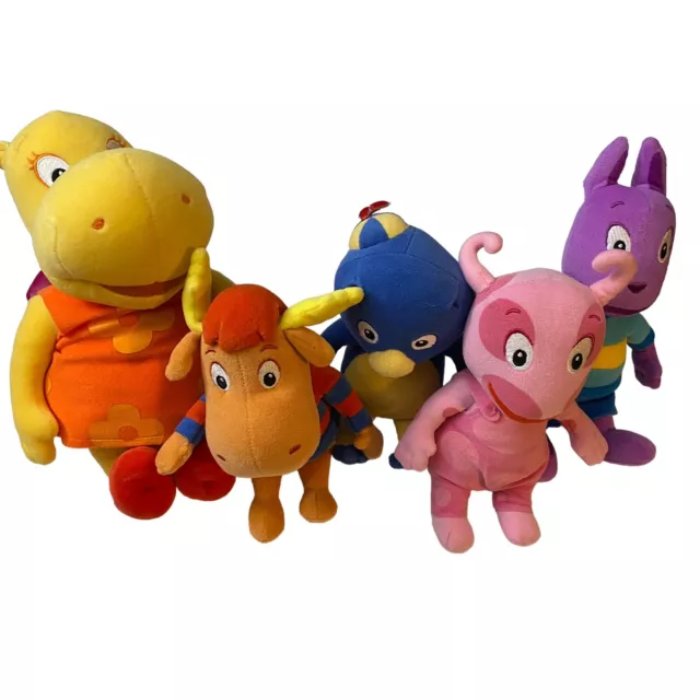 The Backyardigans 5 Plush Lot Dolls Tyrone Pablo Uniqua Austin Tasha Nickelodeon