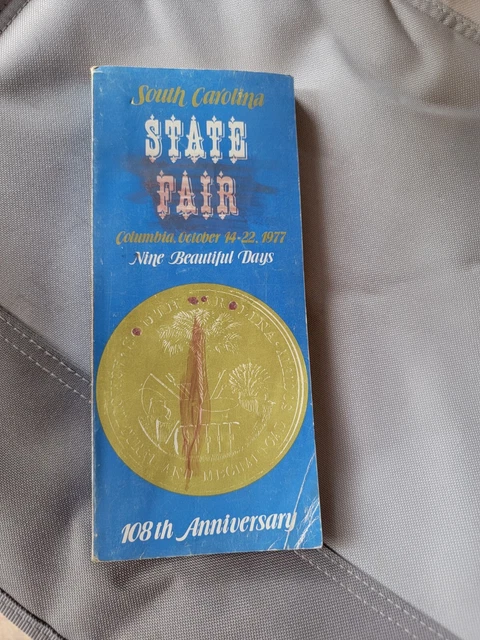 Vintage 1977 South Carolina State Fair Official Guide Book Advertising