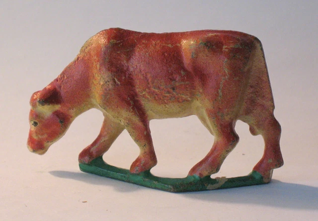 Vintage cast iron cow paper weight Hubley doll house barnyard country home